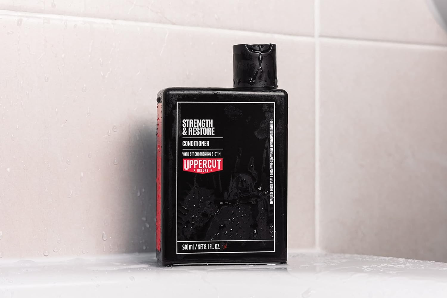 Uppercut Deluxe Strength and Restore Conditioner, Mens Hair Conditioner with Biotin and Caffeine to Help Promote Healthy Hair Growth, Mens Moisturising Conditioner 240Ml