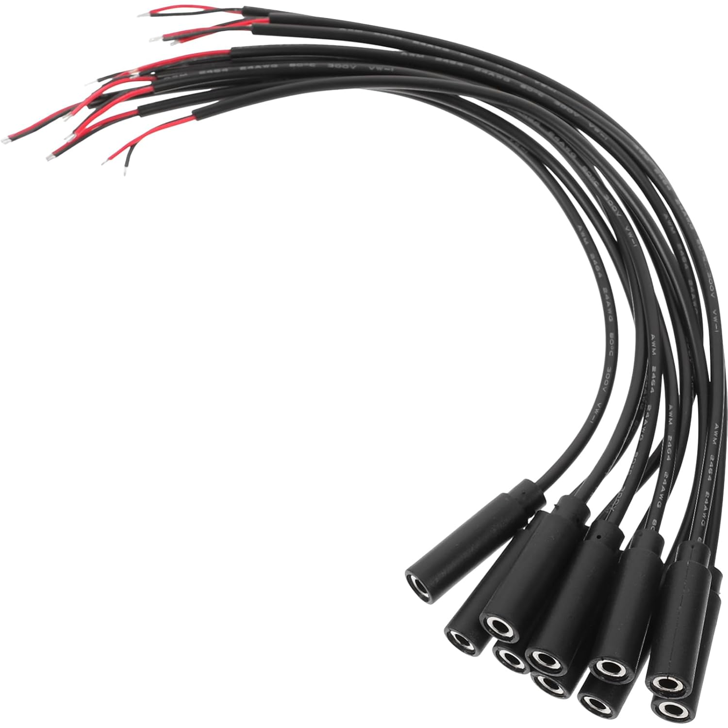 Balacoo 10 Pack 3.5Mm Female Plug to Bare Wire Audio Cable, Mono 3.5Mm Jack Connector, Ideal for Headphones, Speakers, Microphones, Black image number 4