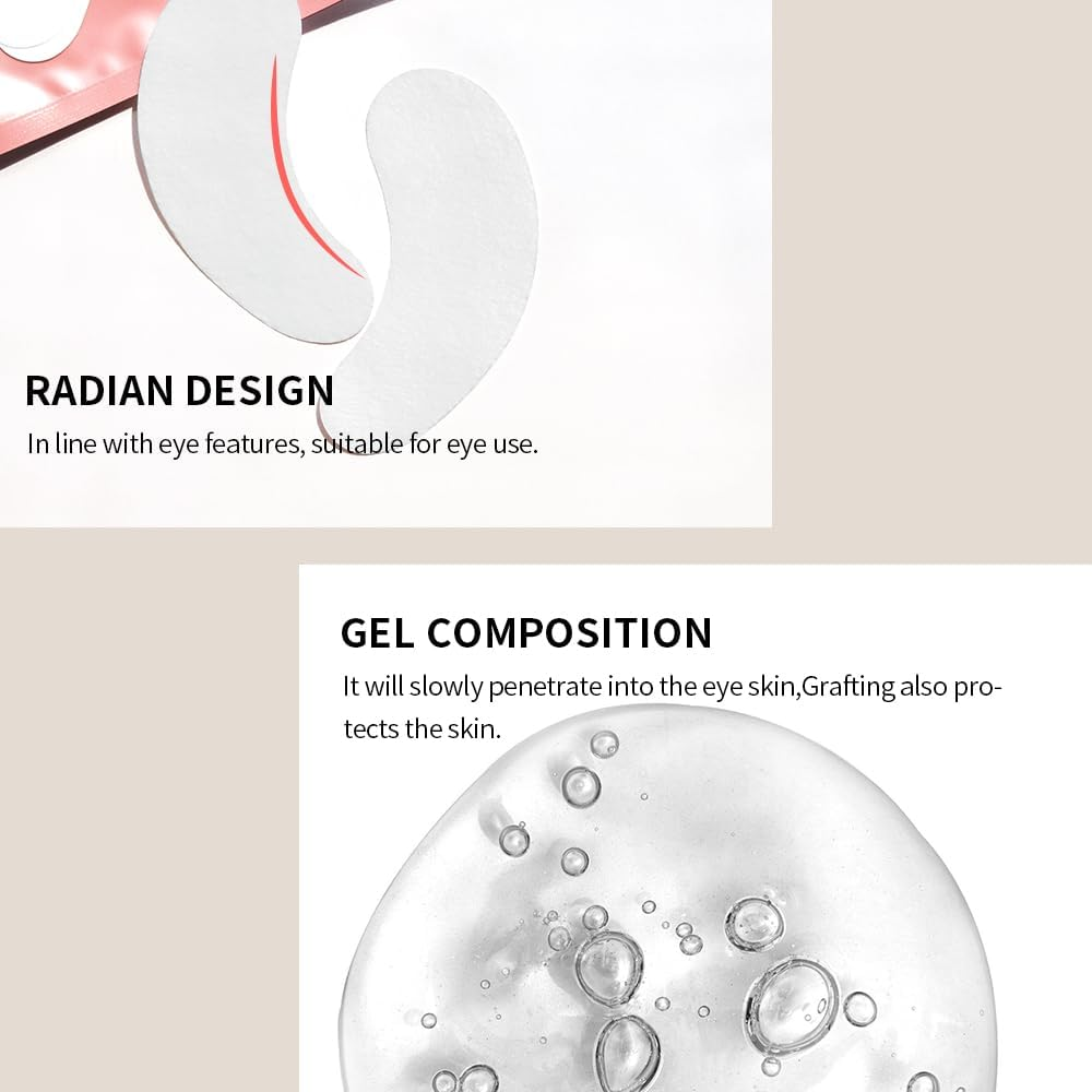 ANNAFRIS 100Pairs under Eye Patches, Lash Pads for Eyelash Extension(Pink) image number 5