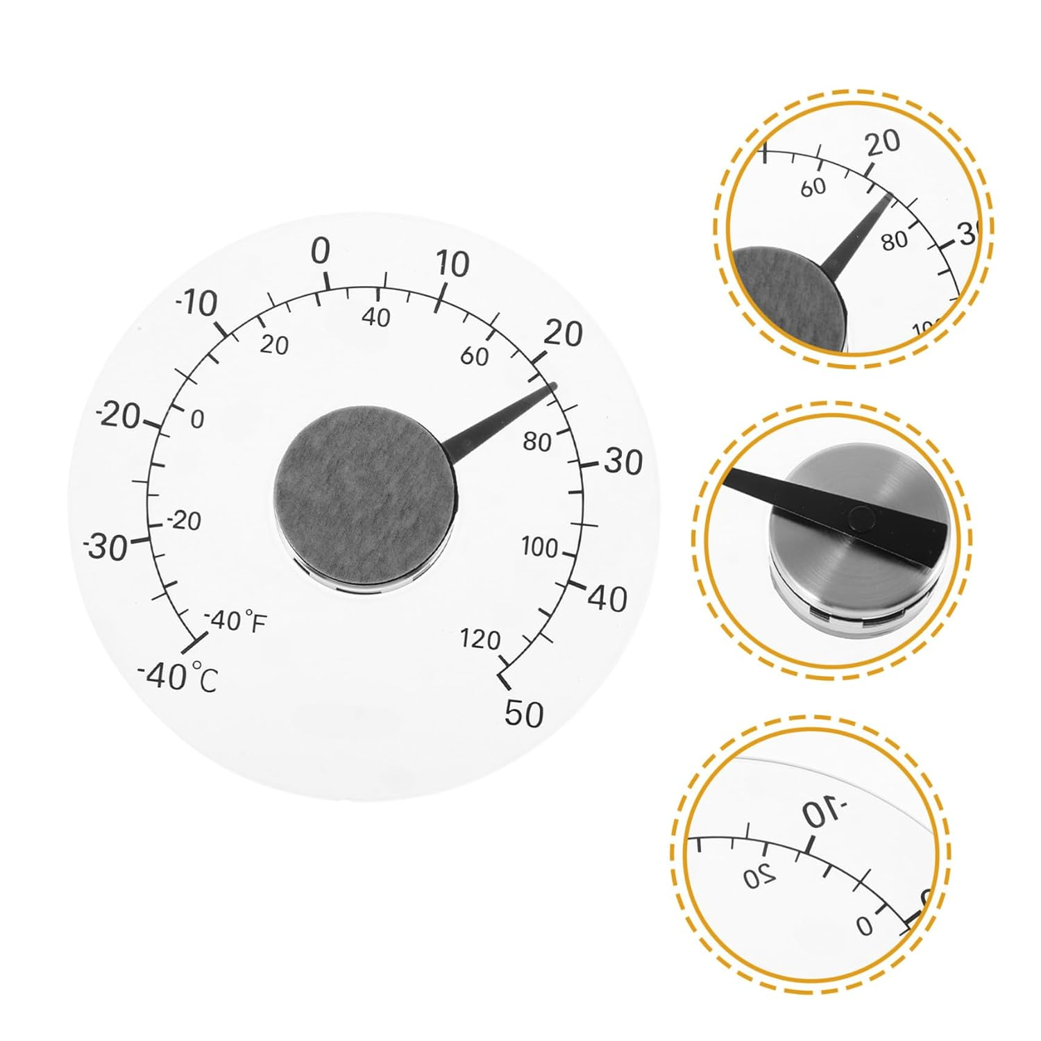 DECHOUS Indoor Outdoor Thermometer for Window and Garden Dial Temperature Gauge for Greenhouse Nursery Sauna and Home Use Easy-Read Wall-Mount Temperature Measurement image number 4