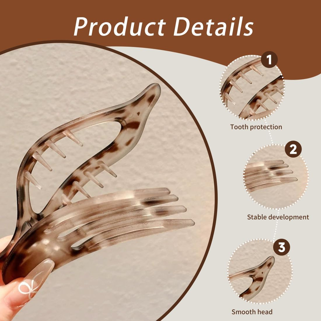 GGUFAY Women'S Thin Hair Clips, Large French Hair Clips, Hair Clip for Women, Pack of 4 image number 1