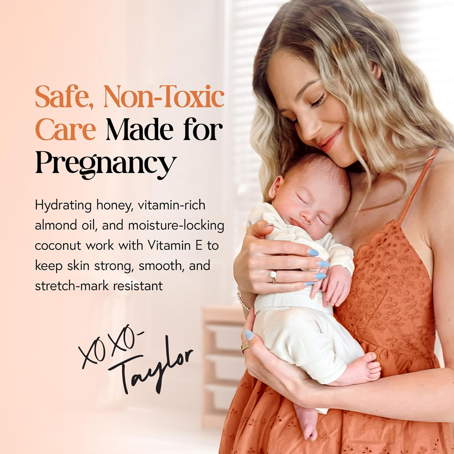 Stretch Mark Cream for Pregnancy &ndash; Non-Toxic Preggie Paste Belly Butter from Taylor'S Postpartum Essentials, Pregnancy Must Haves, Belly Firming Cream with Manuka Honey & Vitamin E, 3.7Oz Tummy Butter image number 4