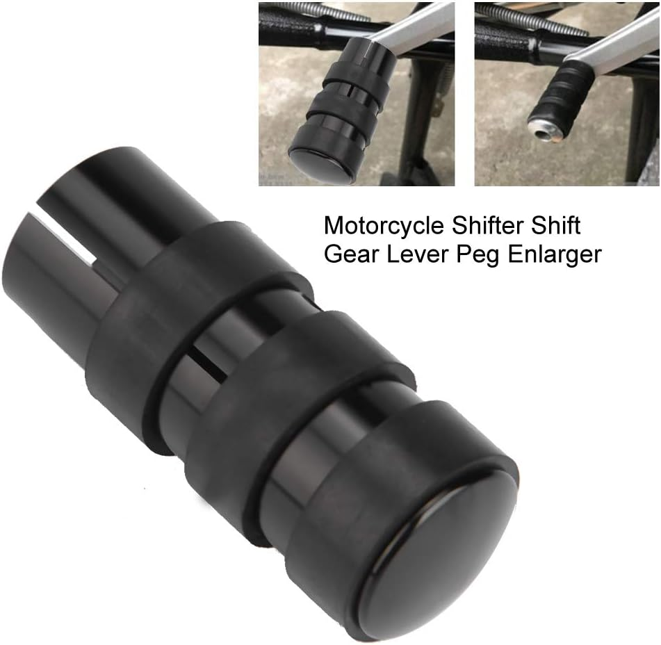 KIMISS Motorcycle Gear Shifter Lever Extender - CNC Aluminum Alloy Shift Peg Enlarger (Black) image number 4