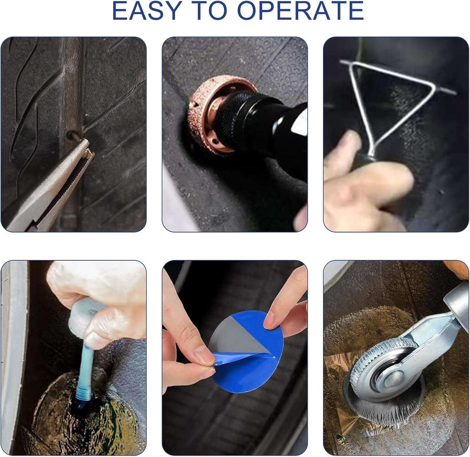 Windance Tire Repair Patch 80Pcs 58Mm round Rubber Puncrture Repair Cold Patch Tubless Patches for Auto Tire Damage Fast Repair image number 6