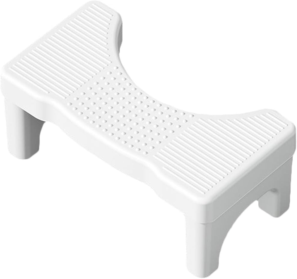 Flying Stool Toilet Foot Rest Adjustable Height Bathroom Stool for Home Use Anti-Skid Pp Material Comfortable Support for Adults and Children