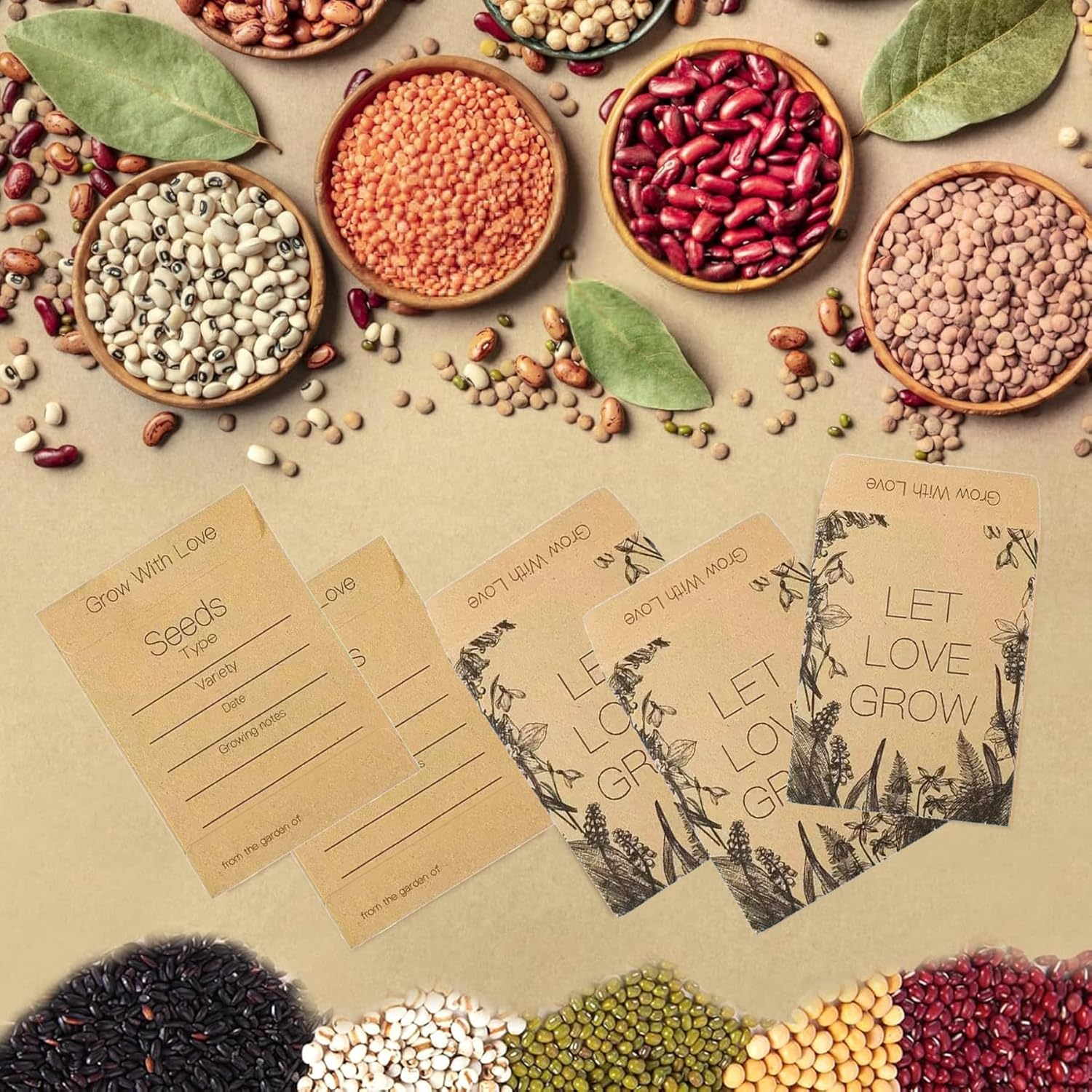 150 Pieces Seed Envelopes -Packets Self Adhesive Sealing for Seed Storage 2.24 X 3.5 Inch(5.7 X 8.9Cm) Small Envelopes with Clear Window for Saving Vegetables Plants Garden Seeds (B) image number 2