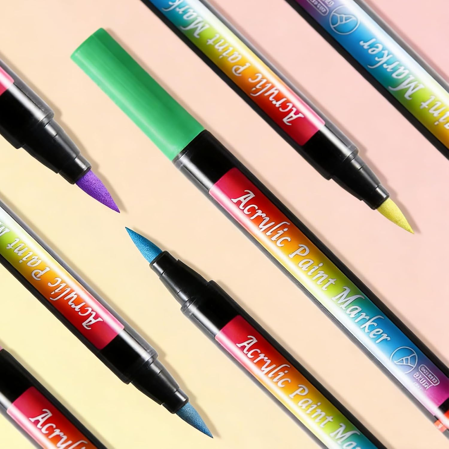 12 Nail Art Pens, Safe Nail Art Marks for Girls, Nail Art Pens for Girls to Wash, Suitable for Children'S Manicures, Diy Handicrafts, Party Activities, Non-Toxic and Easy to Use image number 2