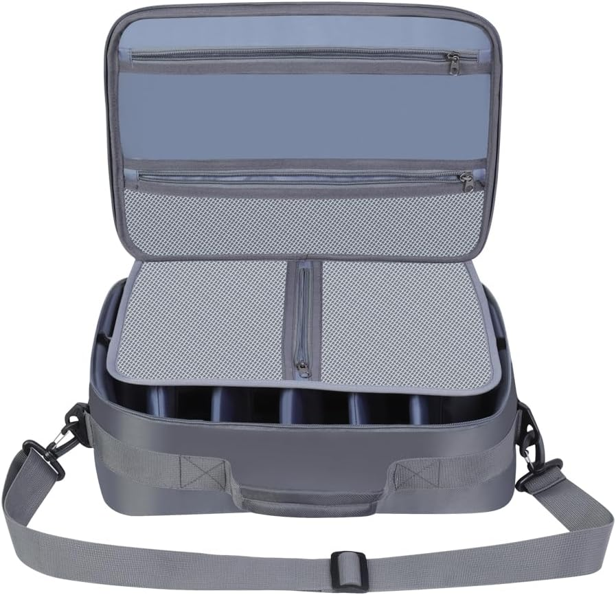 Raprance Fly Fishing Reel Case ，Customizable Dividers Shockproof Storage Box，Portable Travel Storage with Protection, Blue