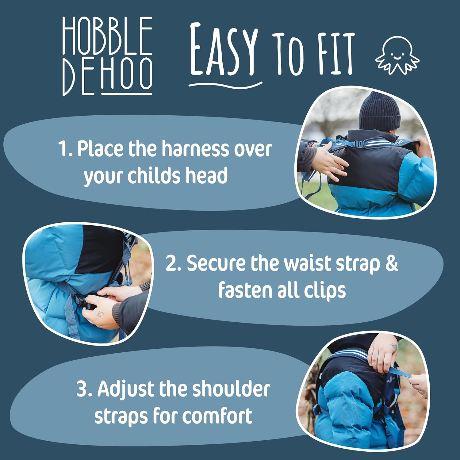 Hobbledehoo XL Active Child'S Harness - Ensuring Everyday Safety and Supporting SEN Autism Safety - Blue image number 6