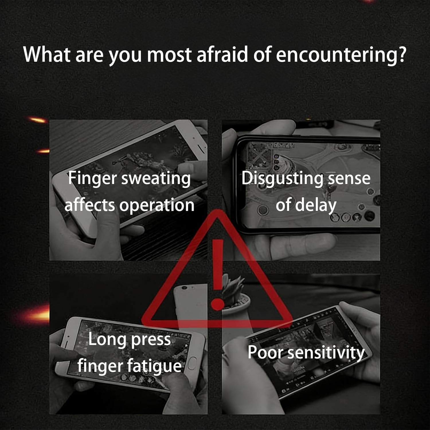 JANGJANG Mobile Joystick Game Controller, 2 Pack, Touchscreen Gaming Pad for Iphone, Ipad, Android Phones/Tablets, with Small Storage Case, Black & White image number 1