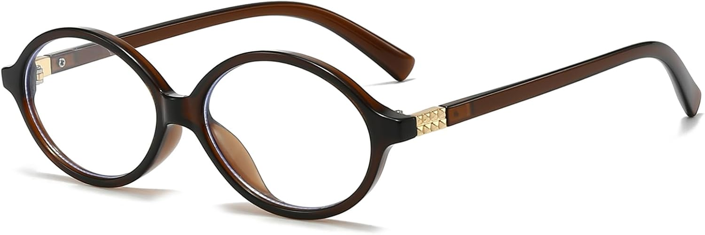 LJCZKA Oval Blue Light Glasses for Women Men Computer Glasses Oval Frame anti Eyes Strain Headache Unisex for Reading Texting Gaming