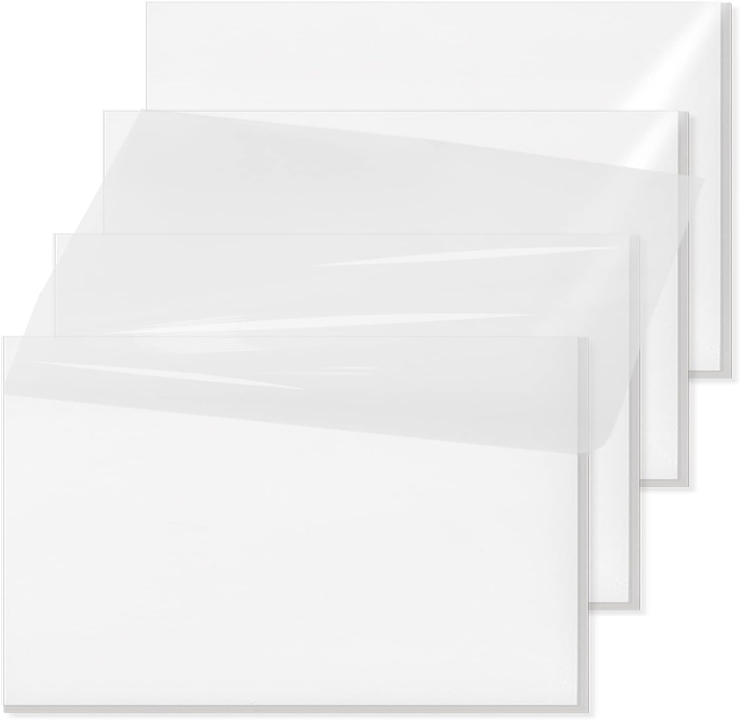 &lrm;SYMDROMIA Transparent Sticky Notes, 3"X3" Clear Post Translucent Sticky Notes with See through Self-Adhesive Sticky Pads for Office School College Supplies, 800 Sheets Lavender Purple