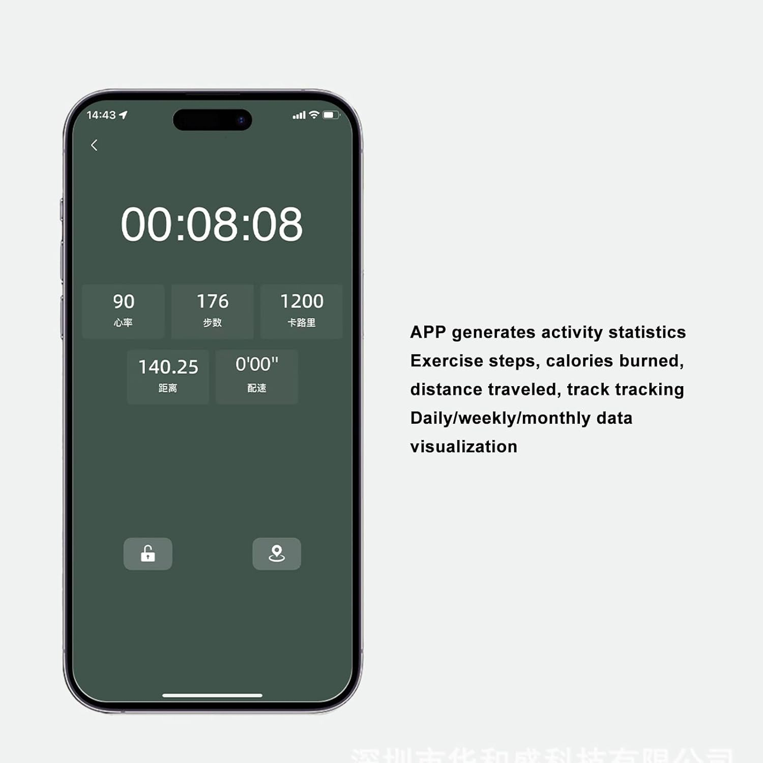 Fitness Tracker Pedometer Sleep Tracking IP68 Waterproof Rechargeable Charging Case App Compatible Activity Monitor Universal Fit Size 12 image number 3