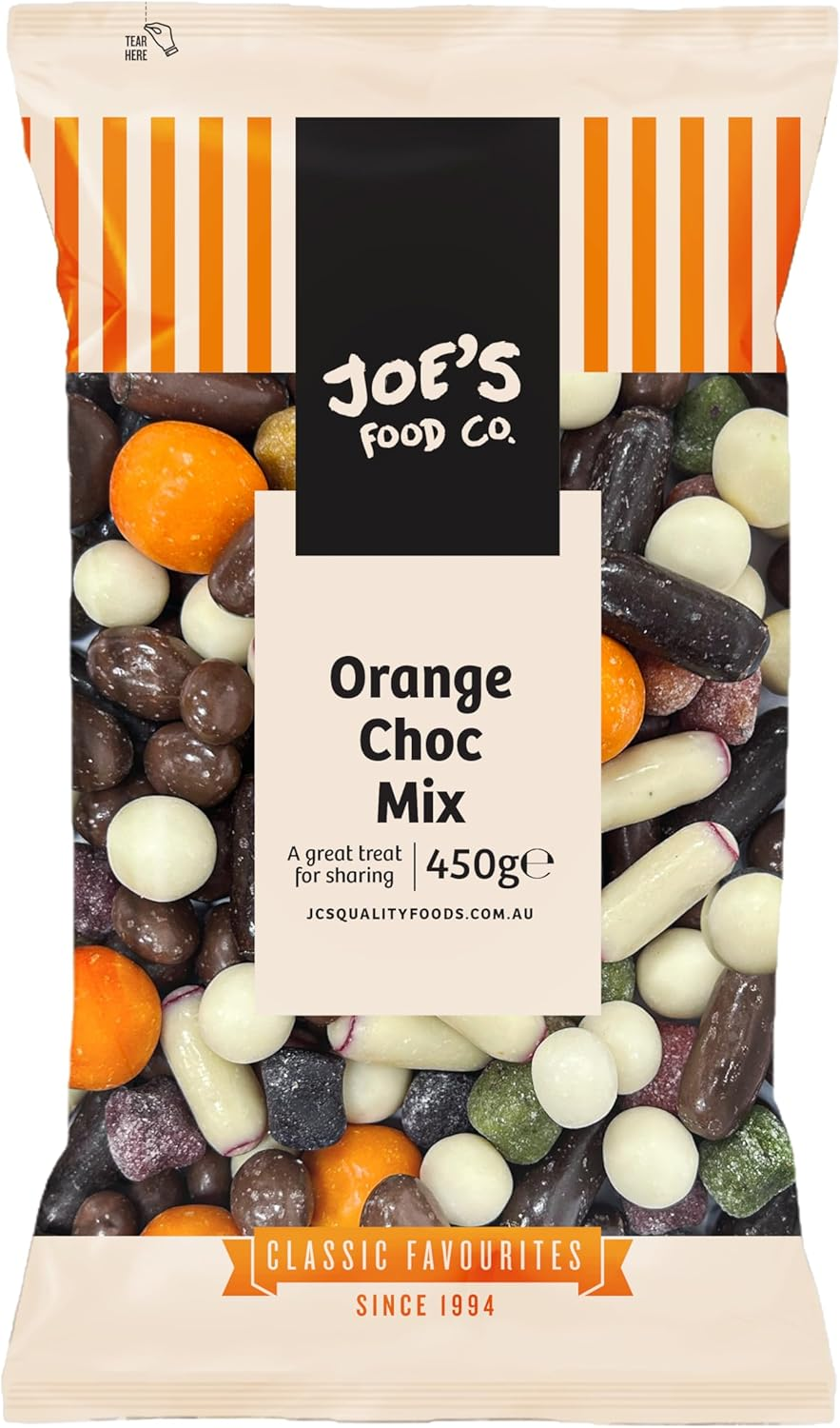 J.C.'S Quality Foods Orange Choc Mix 450G