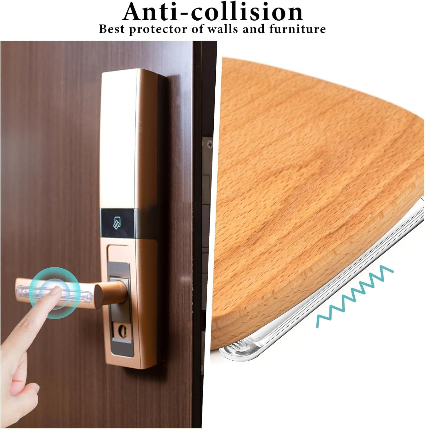 Self Adhesive Rubber Bumpers Strip, 4Pcs Self Adhesive Clear Rubber Bumper Stripes,Rubber Chair Wall Protector,Clear Furniture Bumpers Silicone Cabinet Door Bumper Adhesive Wall Protector Bumpers image number 4