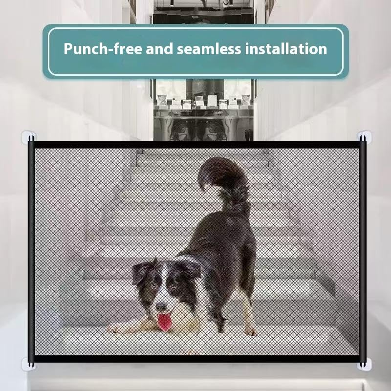 Isolation Guardrail Suitable for Puppies, Punch-Free Pet Fence, Suitable for Doorways, Staircases and Corridors, Both Indoors and Outdoors. (110X72) image number 4
