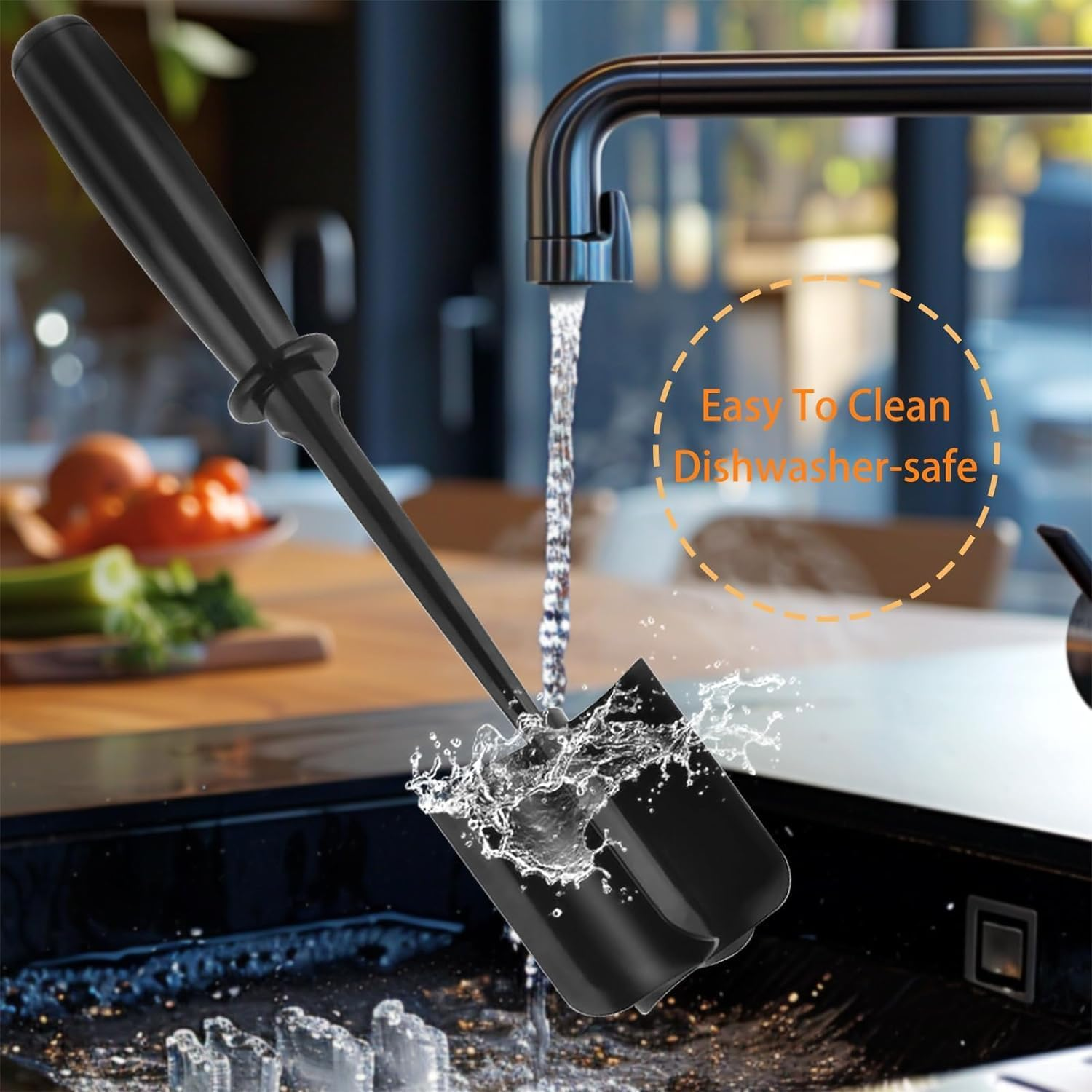 Mumoo Bear Meat Chopper, Heat Resistant Meat Masher for Hamburger Meat, Ground Beef Smasher, Nylon Hamburger Chopper Utensil, Ground Meat Chopper, Non Stick Mix Chopper Potato Masher Tool image number 1