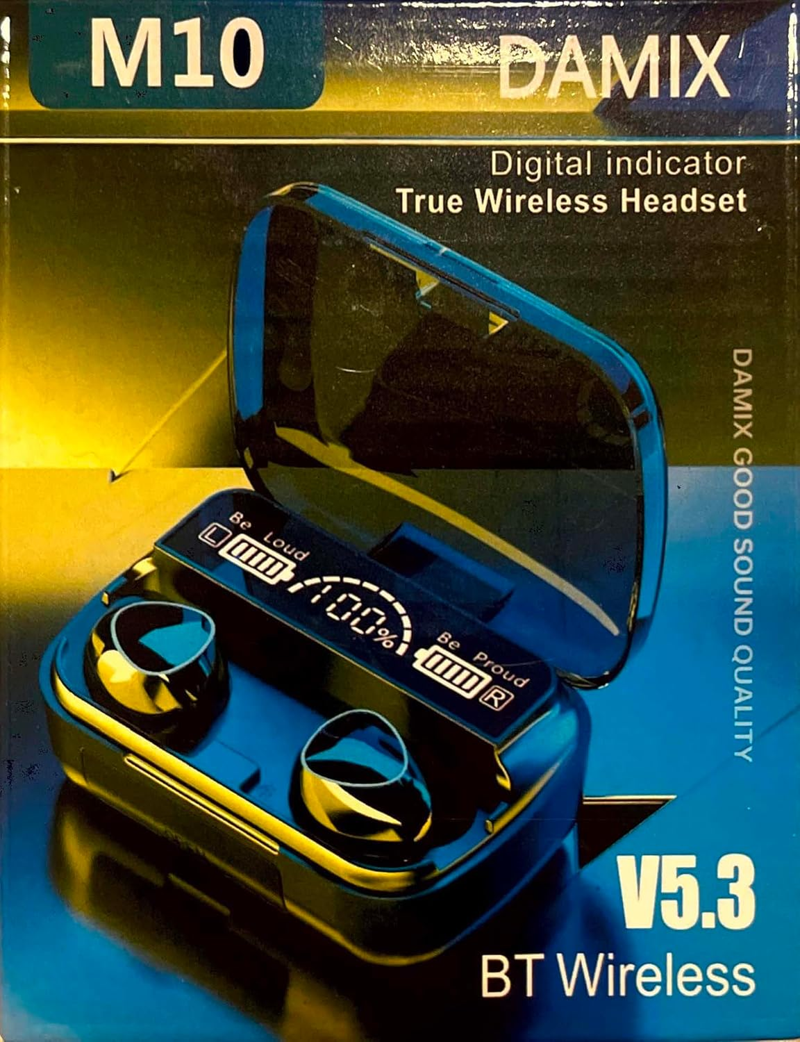 Generic Wireless Bluetooth Earbuds with Microphone, Noise Cancelling, AI, Black/Blue image number 3