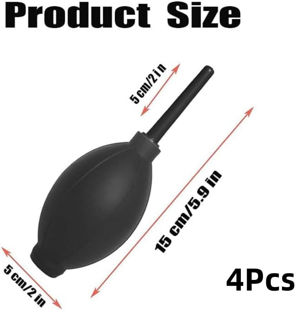 Jindizi 4Pack Soft Tip Silicone Air Blower Blaster Pump Dust Cleaner,Dust Blower Dust Cleaner Lens Blower Air Blaster, with Silicone Air Nozzle,Rubber with Soft Nozzle image number 1