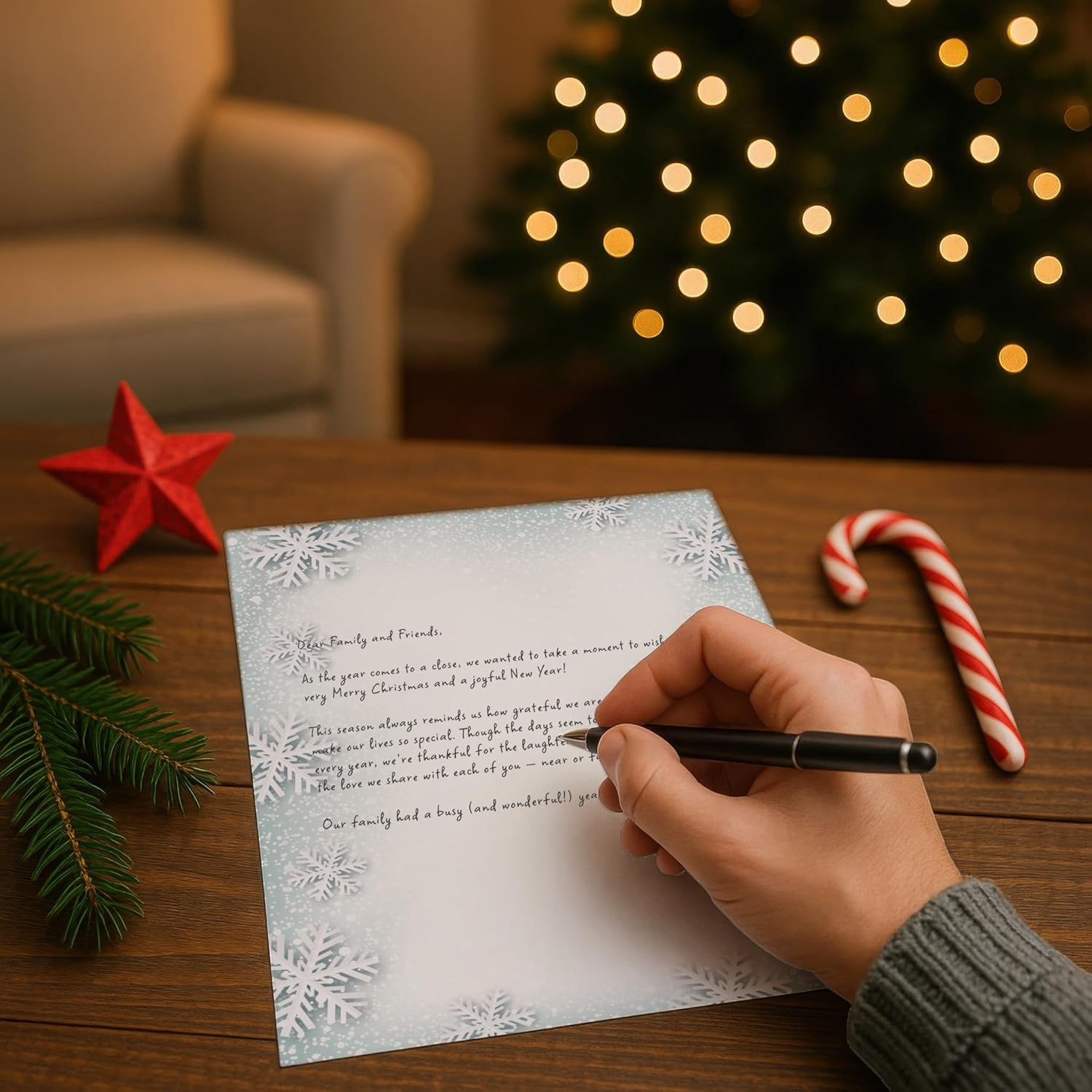 Paper Snowflakes Holiday Stationery - 80 Sheets image number 1