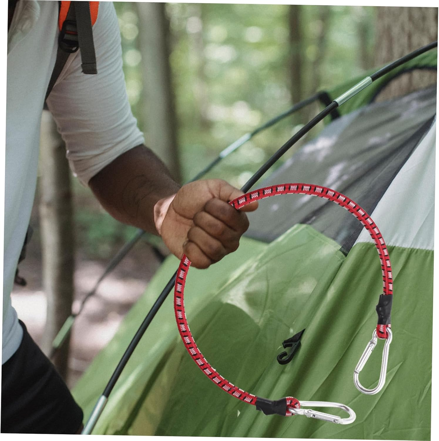 NAMOARLY 4Pcs Luggage Fix Straps for Secure Camping Storage Elastic Ties for Car Roof Rack Van Trailer for Luggage and Cargo Transport image number 6