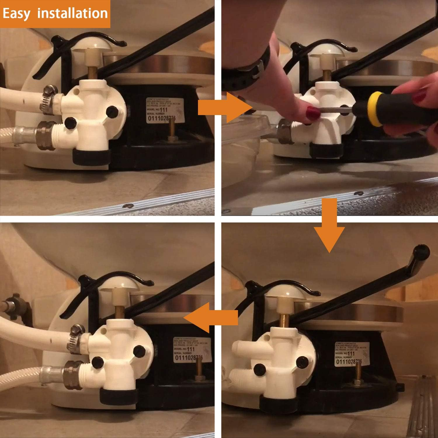 Beaquicy 385314349 RV Water Valve Kit Upgraded Toilet Water Valve Assembly Replacement for Dom-Etic Sealand Vacuflush Toilet Models image number 1