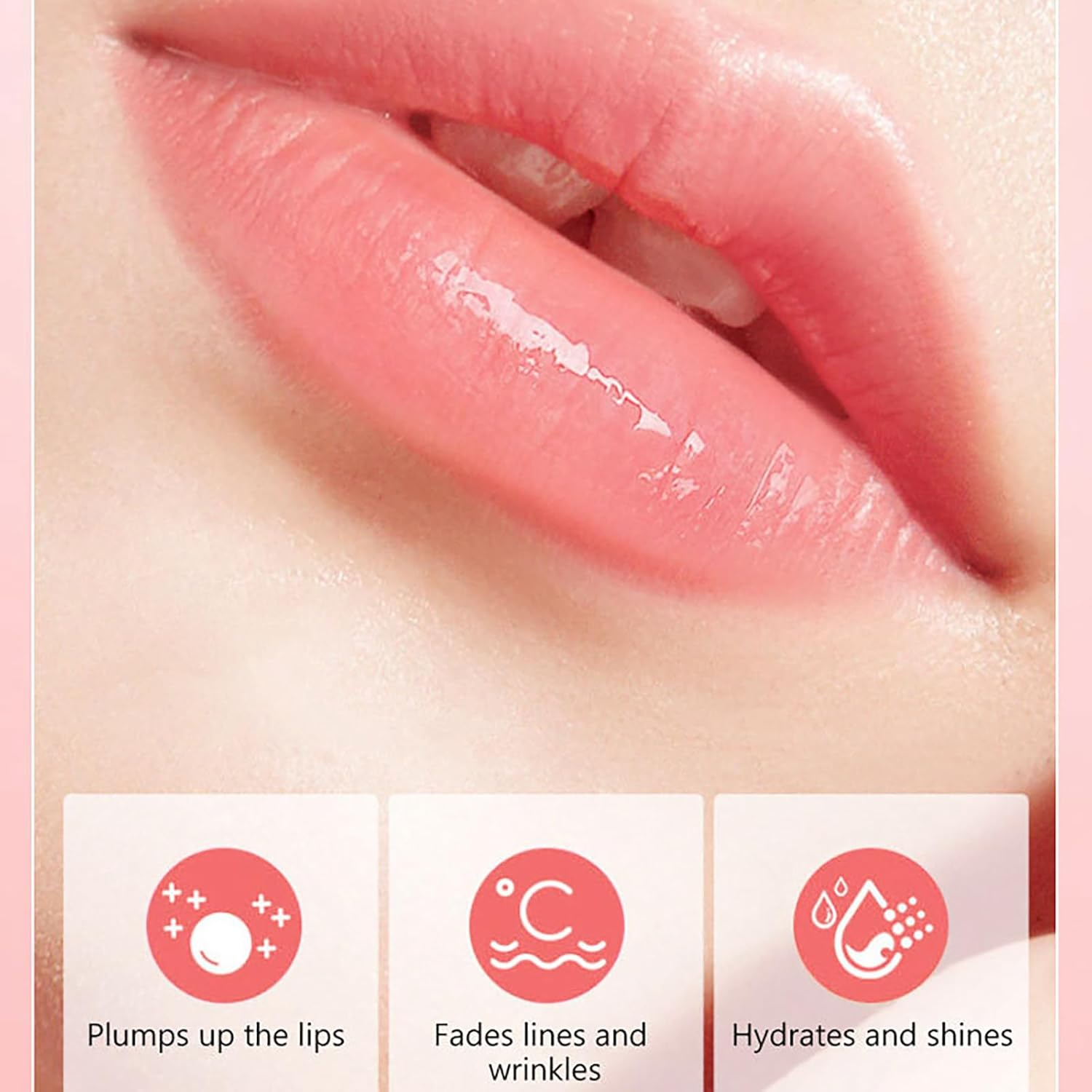 Lip Oil Tinted, MKNZOME 6Pcs Moisturizing Lip Glow Oil Plumping Lip Gloss Non-Sticky Lip Plumper Tinted Lip Balm Lip Care Make up Gifts for Women Gilrs Daily Lip Care Repairing &Lip Makeup image number 2