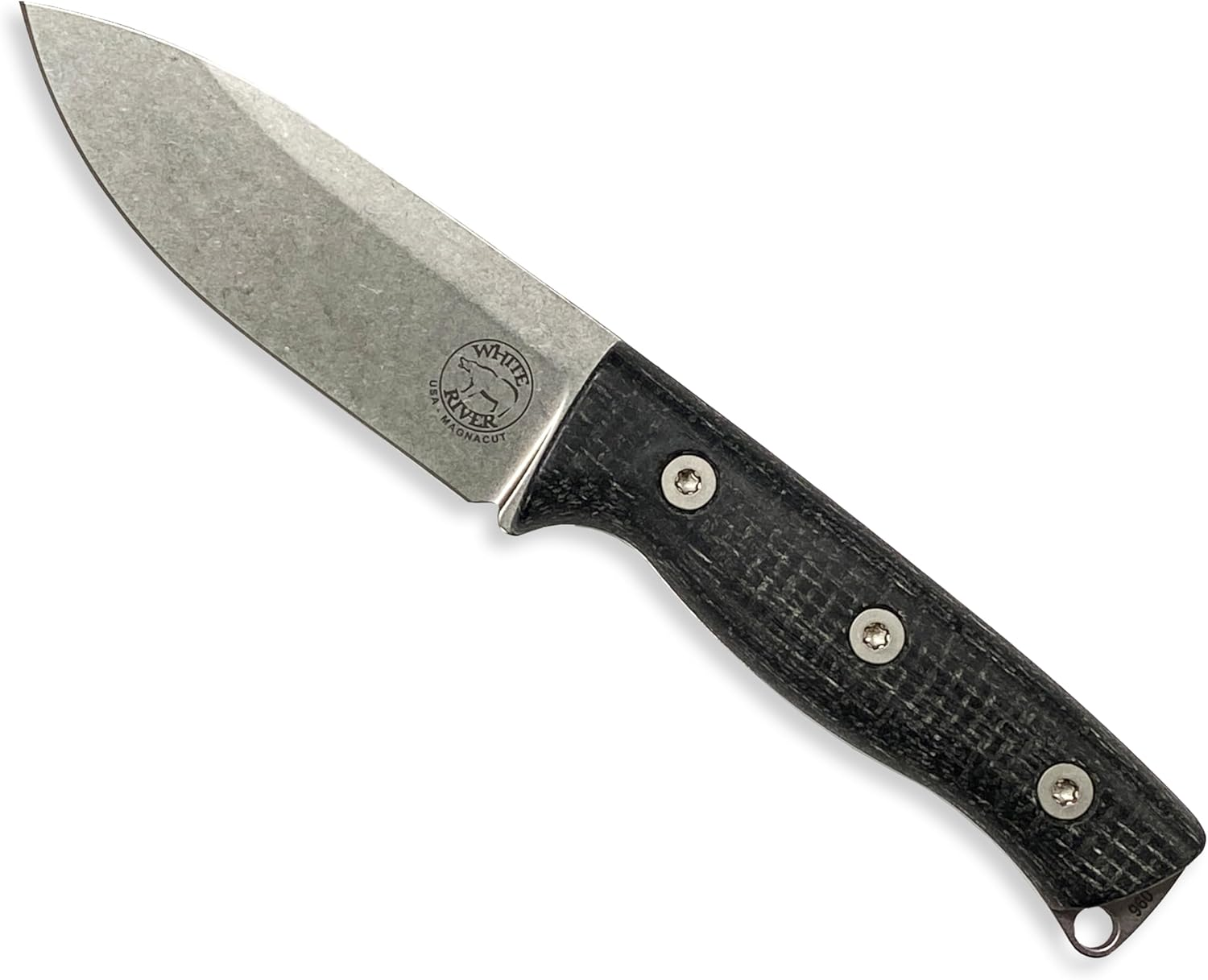 White River Ursus Cub, Black and Olive Drab Linen Micarta Handle