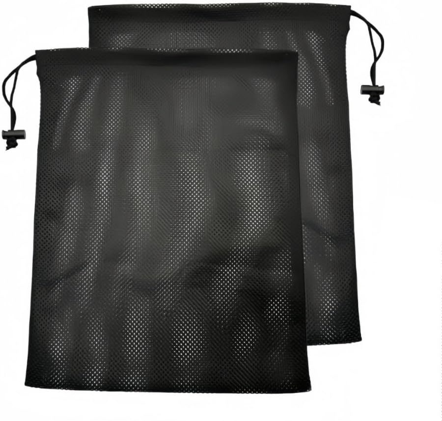 2 Pack Pump Barrier Bag, with Drawstring Pond Mesh Pump Filter Bag for Pond Biofilters Aquarium Filtration and Outdoor Swimming Pool Black Media Bags image number 1