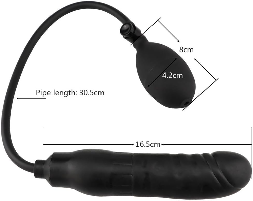 Inflatable Dildo Inflated Anal Plug Silicone Anal Toy BDSM Butt Plug Anus Expansion Sex Toy for Women Men Couple Gay Black image number 2