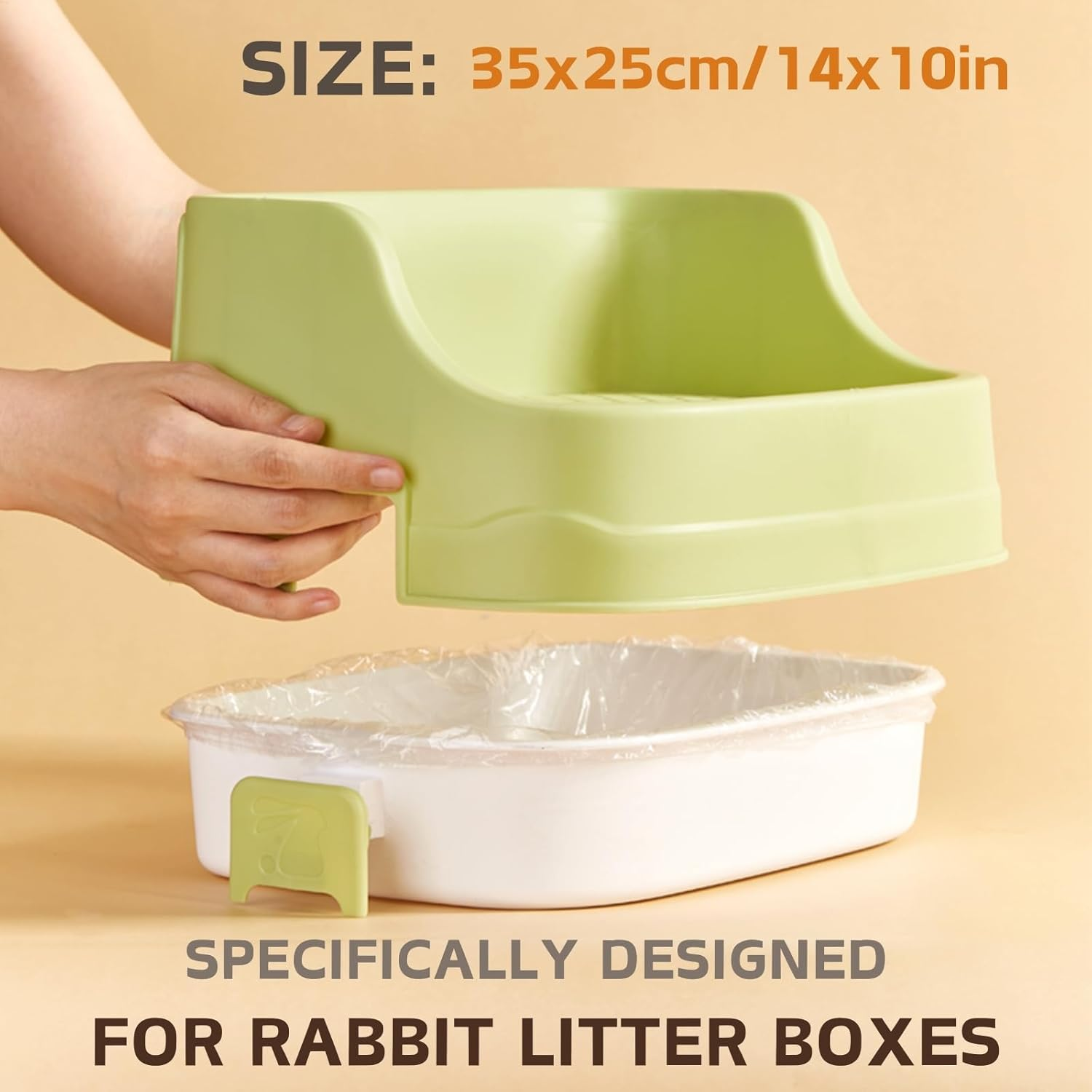 Septillar Disposable Small Animal Cage Liners, Litter Tray Toilet Plastic Film for Rabbit Guinea Pig Bird Hamster Chinchilla Hedgehog (30Pcs) image number 3