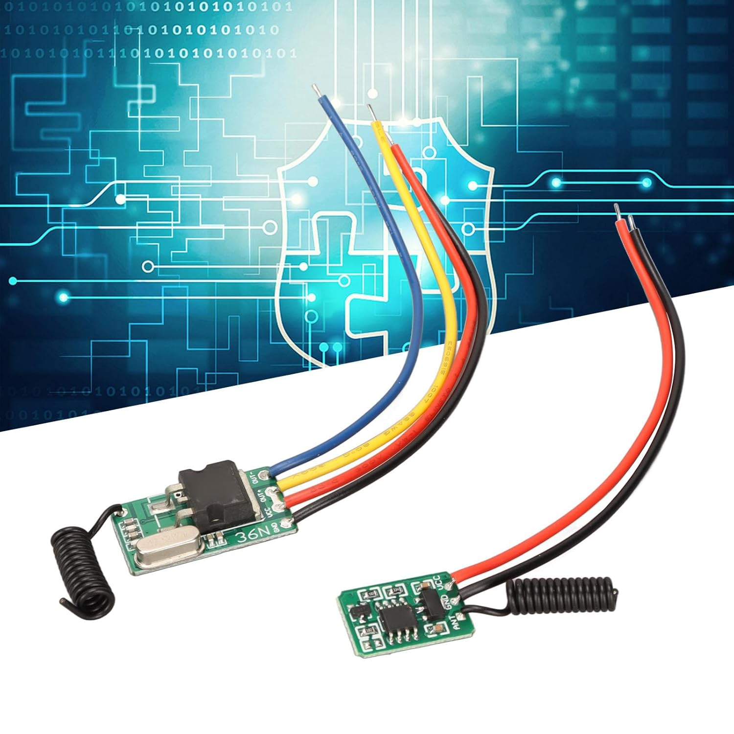 Mini Relay Remote Momentary Switch, Small RF Transmitter 433Mhz Control Switch PCB for Home with Smoke Sensor Alarm, 100M Range image number 6