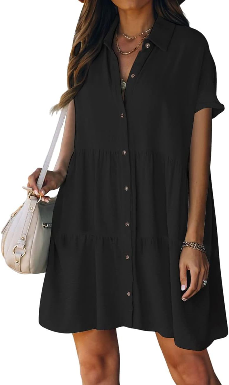 Bsubseach Beach Coverups for Women Button down Dress Swimsuit Cover up Resort Casual Wear Vacation Outfit