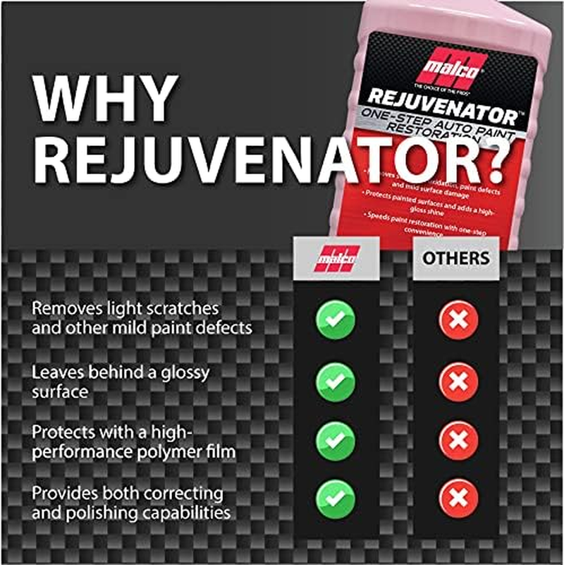 Malco Rejuvenator One Step Automotive Paint Restoration, Car Clear Coat Scratch and Swirl Remover, 32 Fl Oz (111732) image number 6