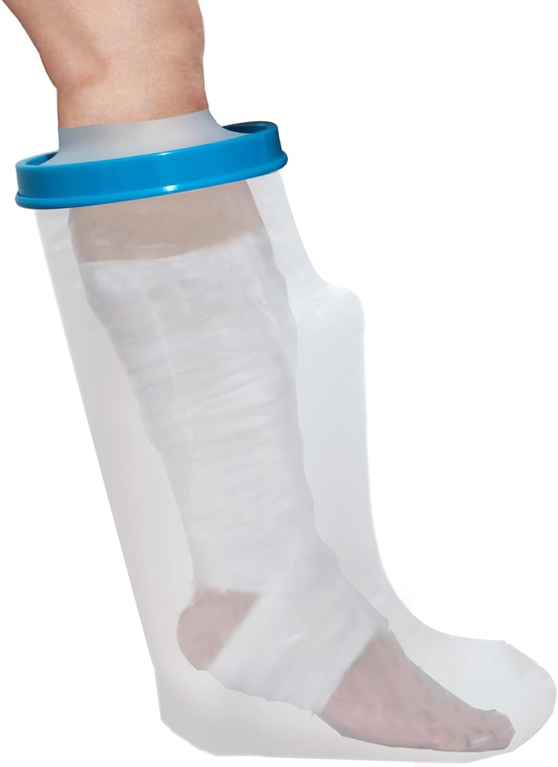 Non-Slip Waterproof Leg Cast Cover for Showering, Reusable Adult Short Leg Cast Protector, Cast Covers for Shower Leg, Cast Bag for Shower, Cast Cover for Showering Foot