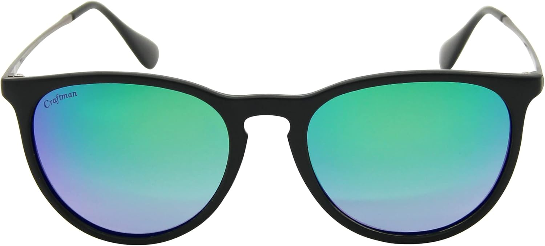 Craftman Classic Retro round Gradient Polarised Mirrored Matte Finished Sunglasses for Women for Driving and Traveling - Brown, Tortoise image number 4