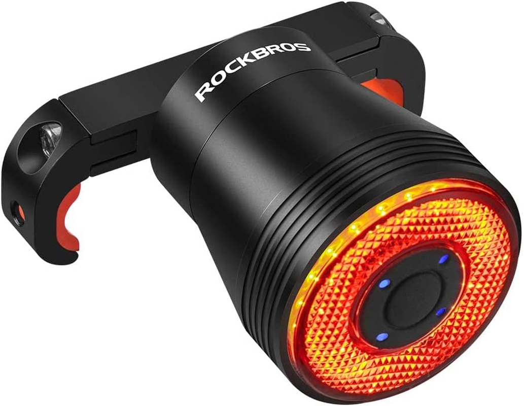 ROCKBROS Bike Tail Light Smart Brake Light Bicycle Taillights Bicycle Rear Tail Light USB Charging IP65 Waterproof LED Bicycle Lights image number 2