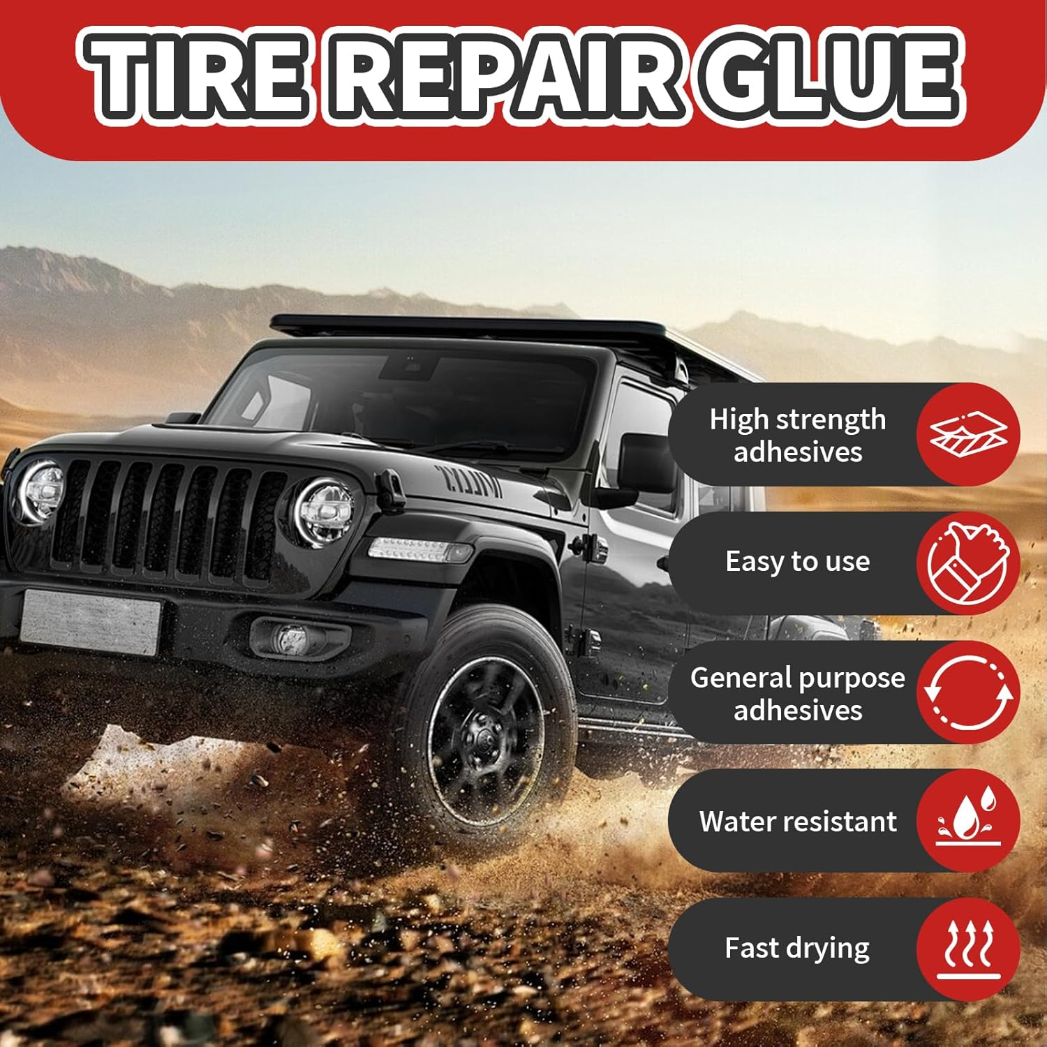 2Pcs Tire Repair Glue, Rubber Cement Tire Repair, RC Tire Glue, Used for Side Bonding or Tire Leakage, DIY Crafts (1.7Oz) image number 4