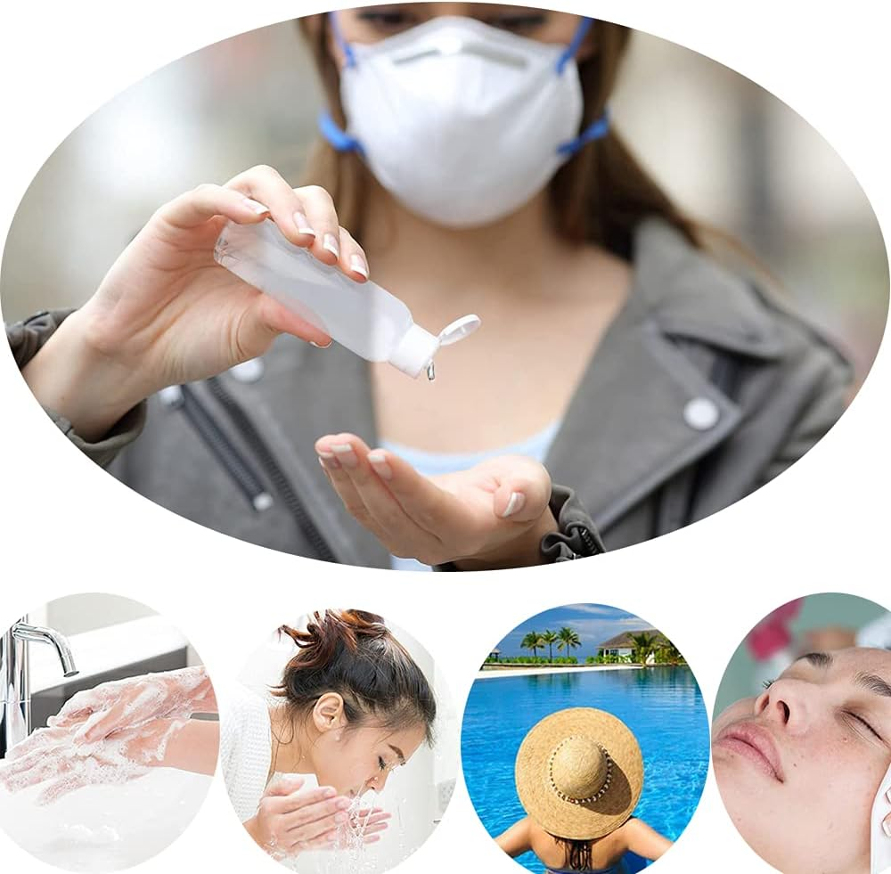 5 PCS 100Ml Plastic Empty Bottles with Top Flip Cap Empty Refillable Cosmetic Bottles for Lotion Shampoo Body Soap Toner Travel Containers image number 2