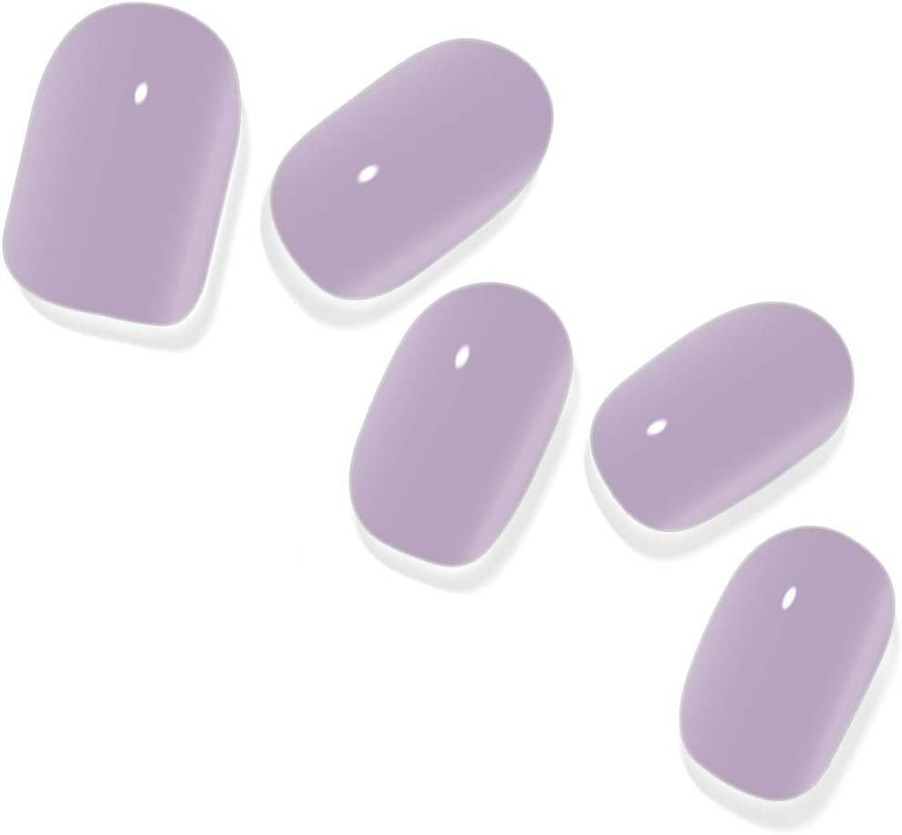 NKA Semi Cured Gel Nail Polish Strips -16 Extra Long Double Ended Nail Wraps Stickers -UV Lamp Curing Gel Nail Strip-Lavender image number 1