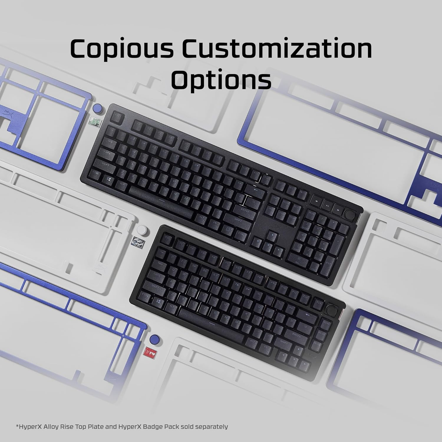 Hyperx Alloy Rise 75 &ndash; Hot-Swappable 75% Mechanical Gaming Keyboard, PC, Ambient Light Sensor, Gasket Mounted, Linear Switches image number 4