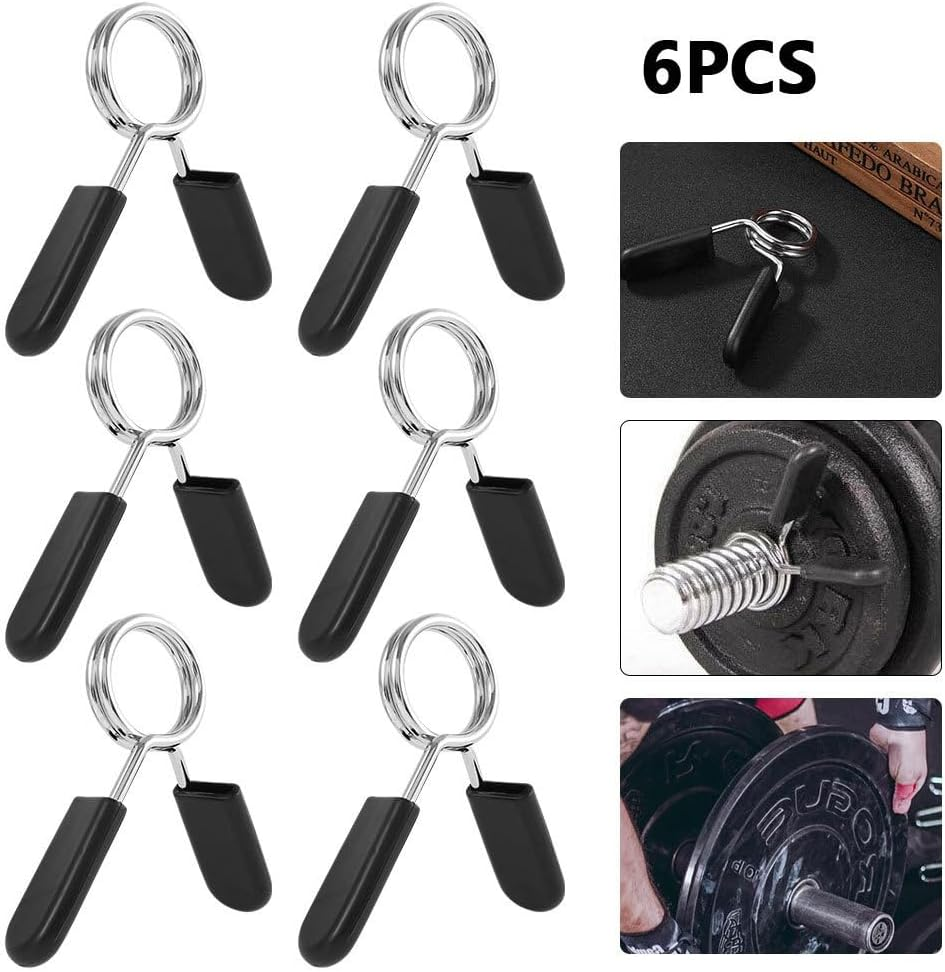 Hualianmengxin Spring Clip Collars, 1 Inch (25 Mm) for Smooth Dumbbell Handle or Standard Weightlifting Barbell (Pack of 6) image number 5