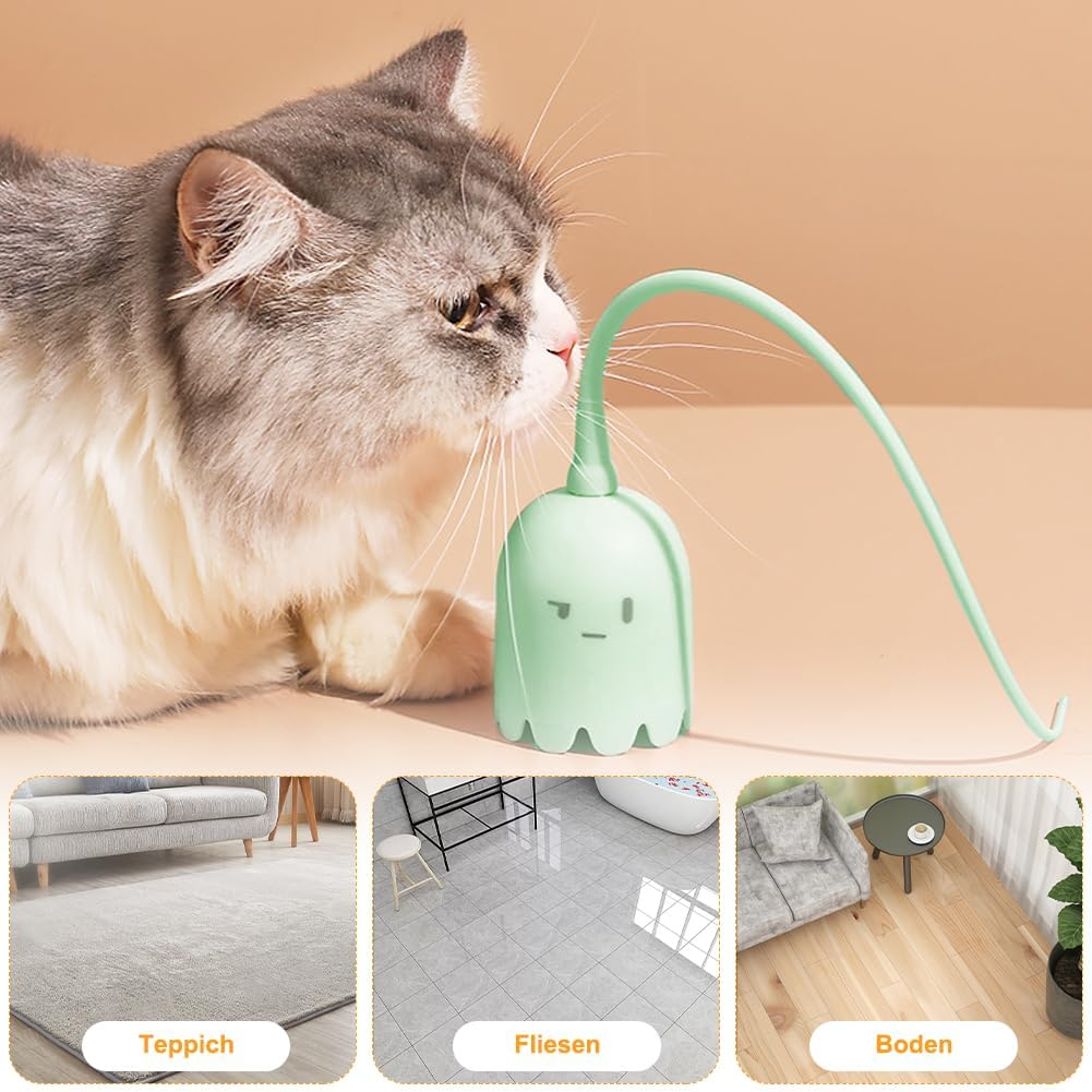 CEWROM Electric Cat Toy, Interactive Cat Toy, Self-Employment with Silicone Tail, Cat Toy for House Cats, Rechargeable Irregular Moving Cat Toy image number 4
