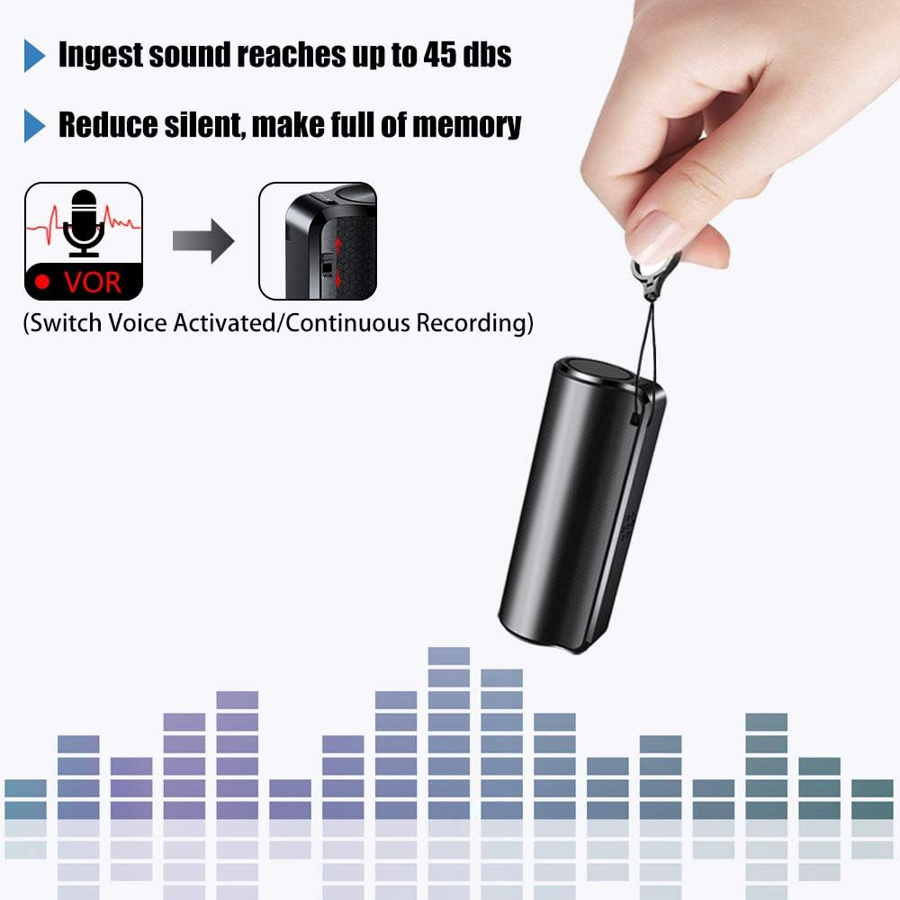 16GB Voice Recorder, HD Digital Voice Activated Recorder Magnetic Recorder Device, 19 Days Long Battery Life, Suitable for Meetings Interviews Classes Lectures image number 3