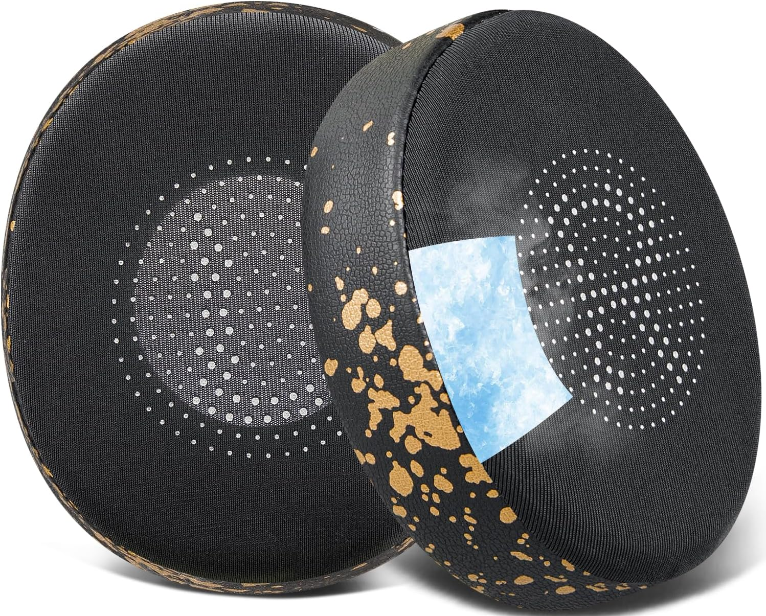 SOULWIT Cooling Gel Earpads Replacement for Jabra Evolve2 65 (Evolve 2 65MS 65UC MS Uc)/Evolve2 40 (40UC 40MS Usb)/Elite 45H On-Ear Wireless Headset, Ear Pads Cushions with Ice Silk Fabric - Black