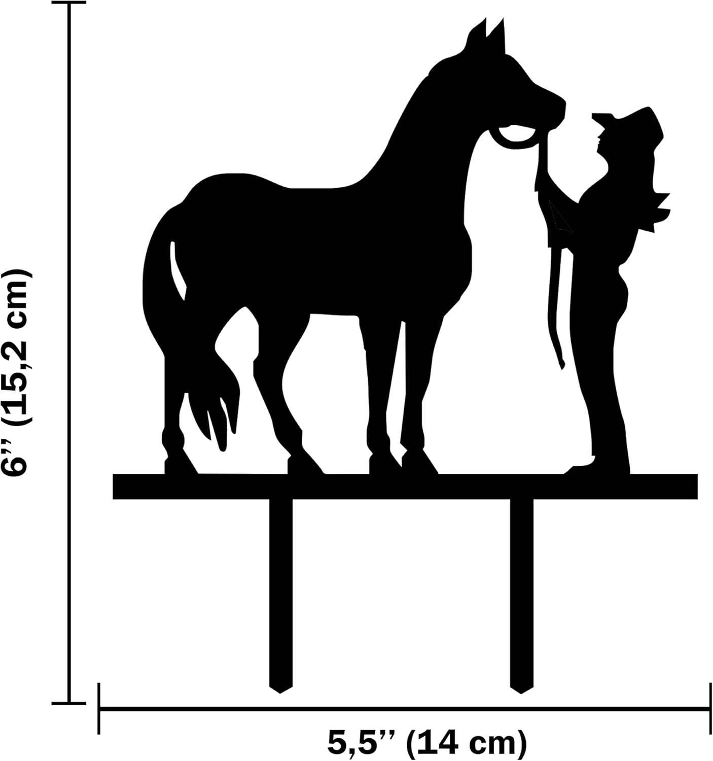 CARISPIBET Woman and Horse Cake Topper Cowgirl Horsemanship Anniversary Cake Decoration