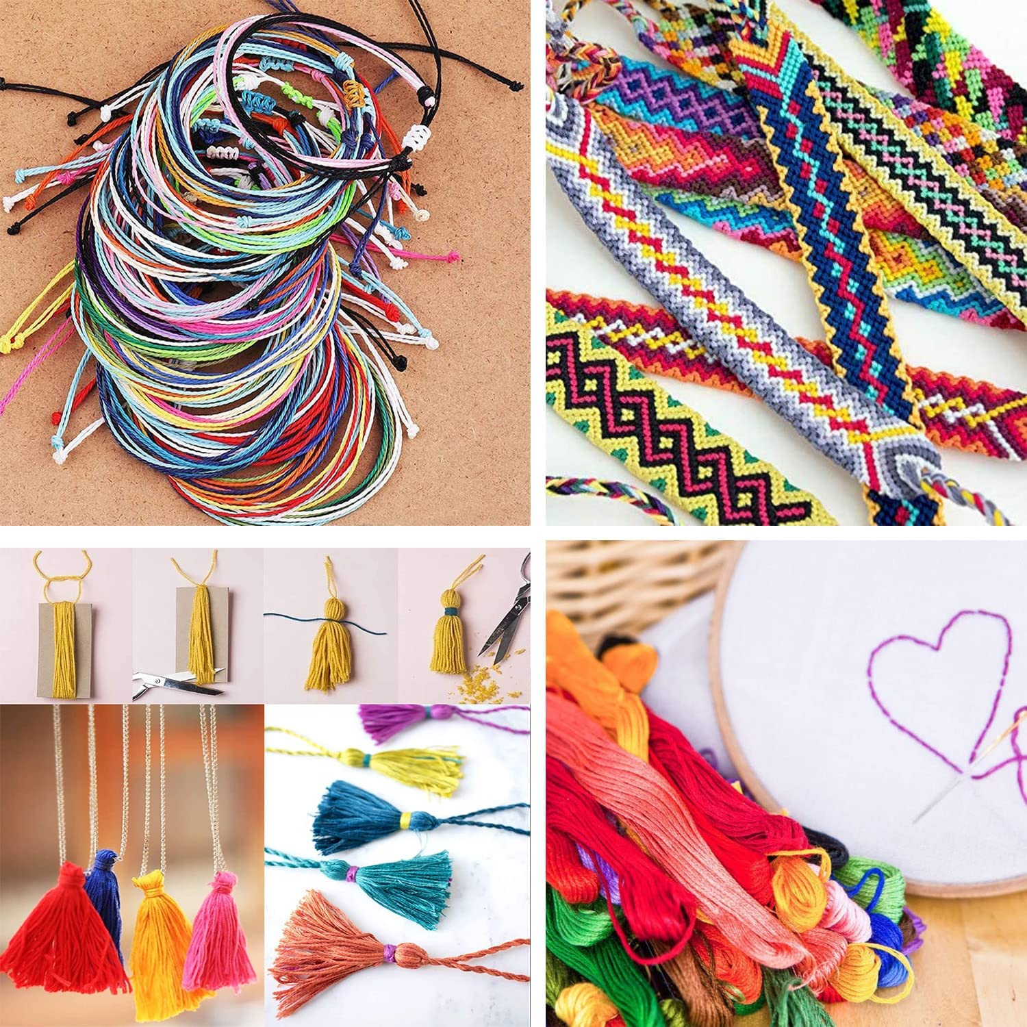 100 Skeins Multicolor Embroidery Floss, Cross Stitch Threads, 8M/8.75Yd Each, 6 Strands, Machine Washable, Perfect for DIY Projects image number 4