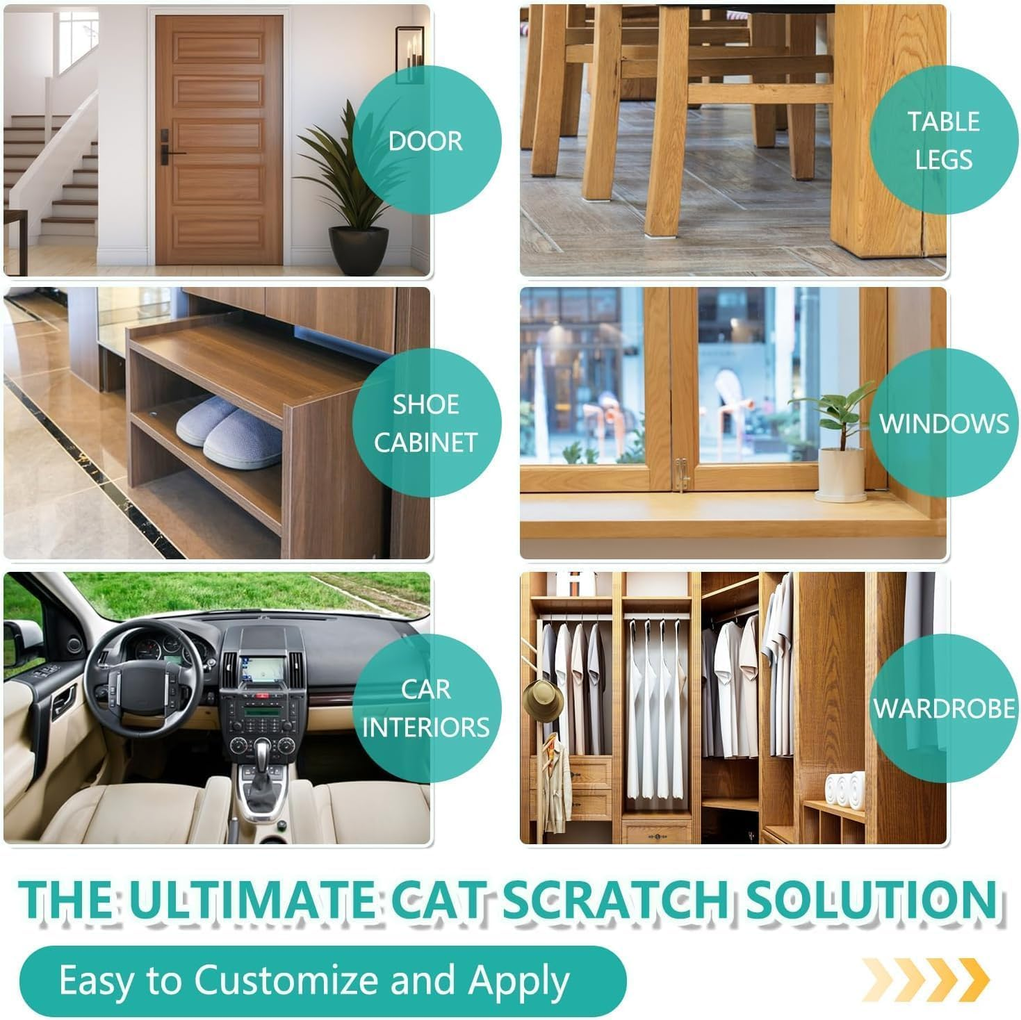 Heyinova Cat Scratch Furniture Protector,Cat Scratch Furniture Protector,100% Transparent Cat Scratches Deterrent Tape,Furniture Protector for Couch,Suitable for Sofas/Walls/Mattresses(500 * 30Cm)