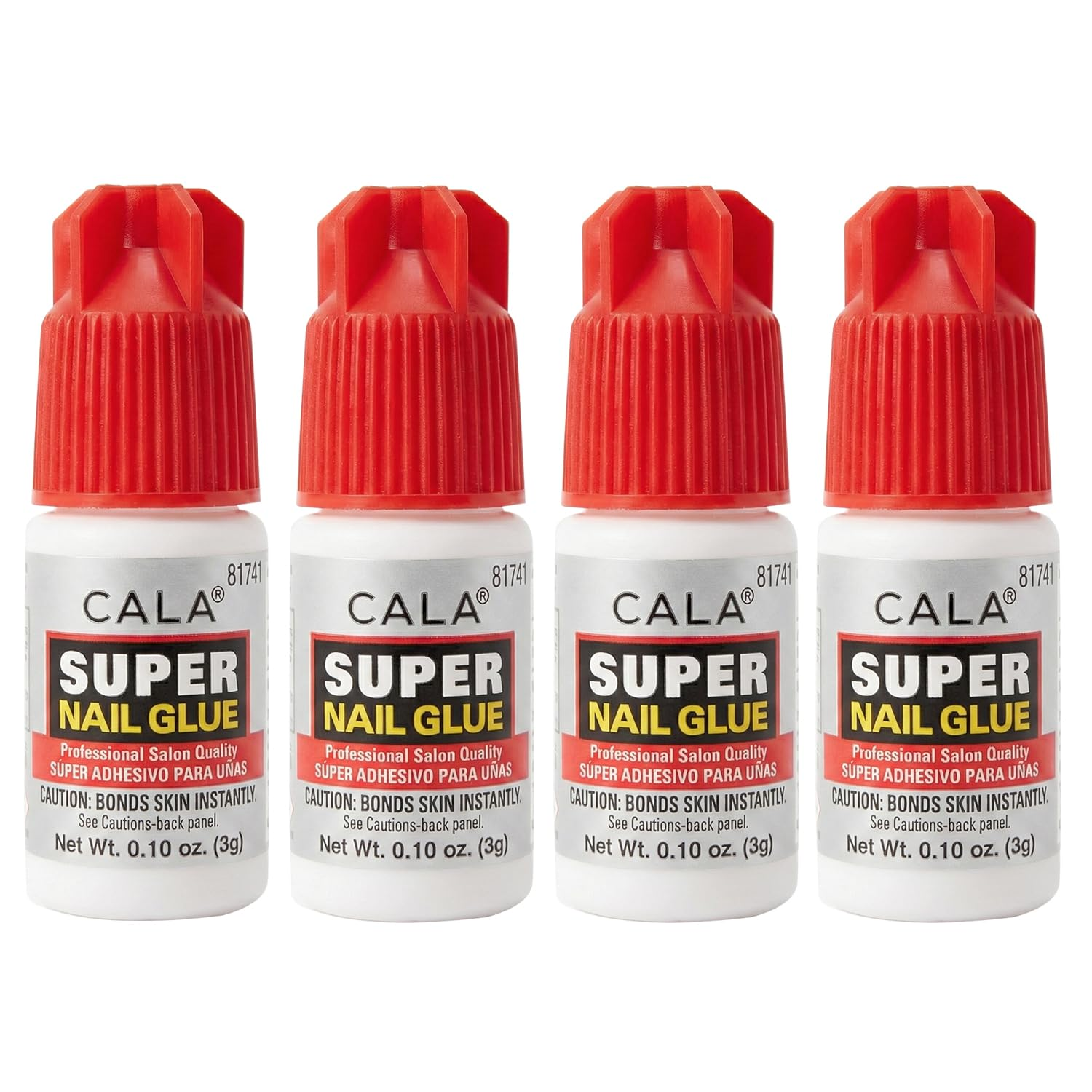 Cala Super Nail Glue Professional Salon Quality | Quick and Strong Nail Liquid Adhesive (4 Bottles) image number 3