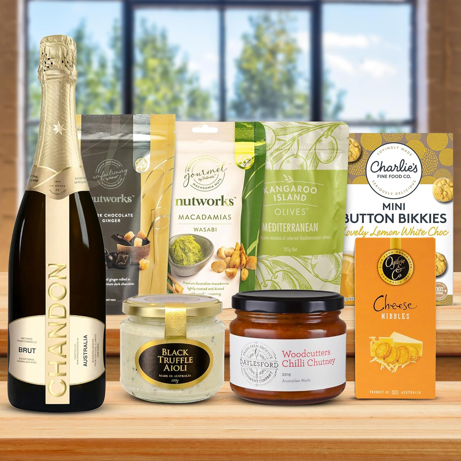 Luxury Gourmet Hamper with Chandon Brut, Quality Nibbles, Indulgent Treats, Birthdays, Celebrations, Thank You Occasions image number 1